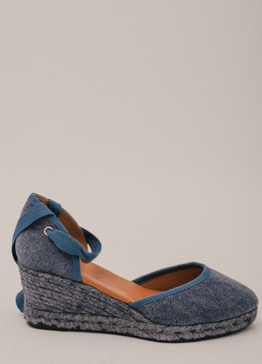 Mr. Velous | Paloma Denim Espadrille Wedge
