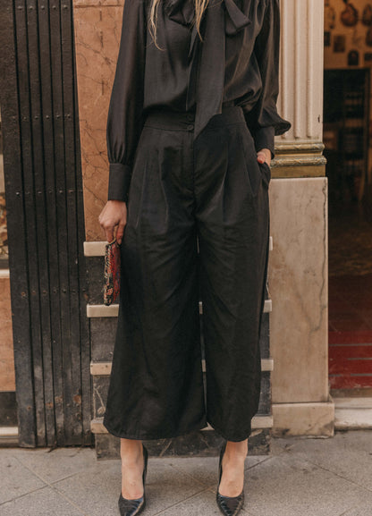 Tiana-Riley black blouse and pants set