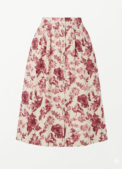 Conjunto de top y falda estampado fresa Connie-Winnie