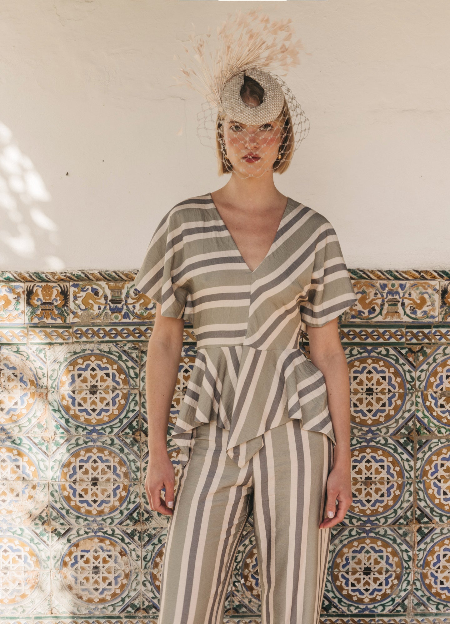 Kiana-Donney khaki top and pants set