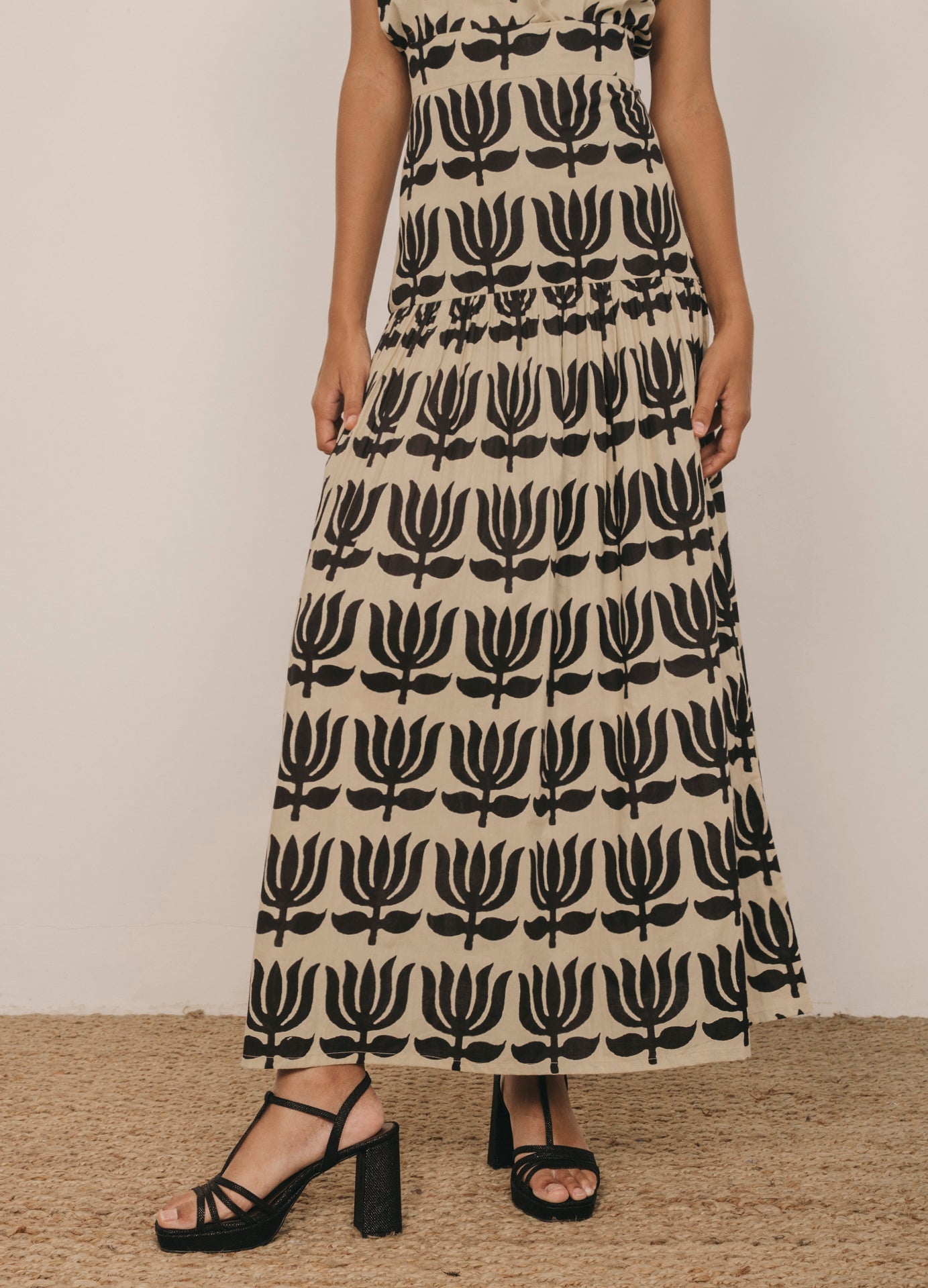 Odalis-Kenya black top and skirt set