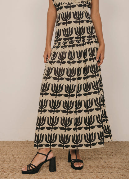 Odalis-Kenya black top and skirt set