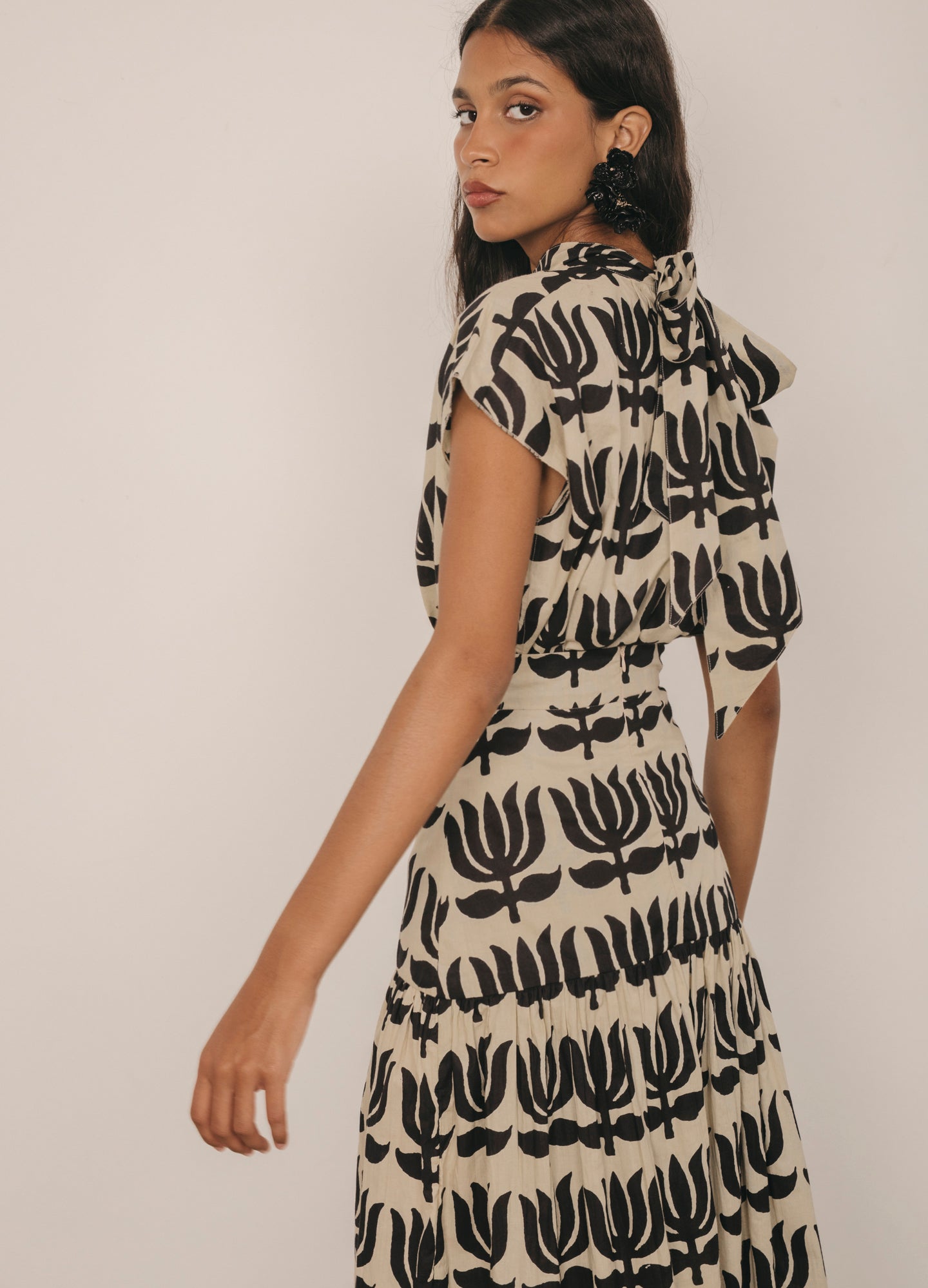 Odalis-Kenya black top and skirt set