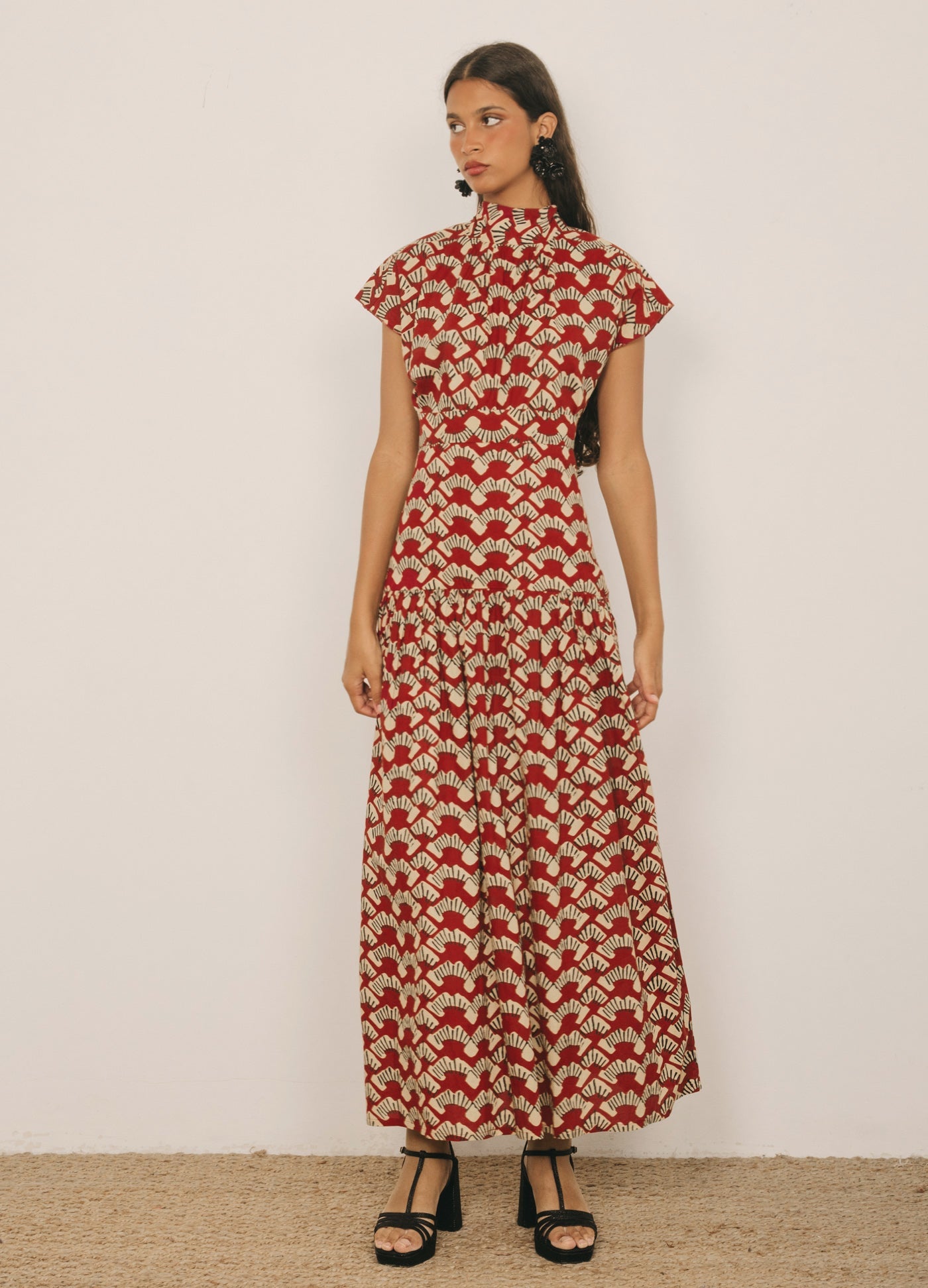 Odalis-Kenya terracotta top and skirt set