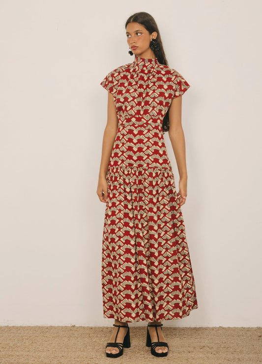 Odalis-Kenya terracotta top and skirt set