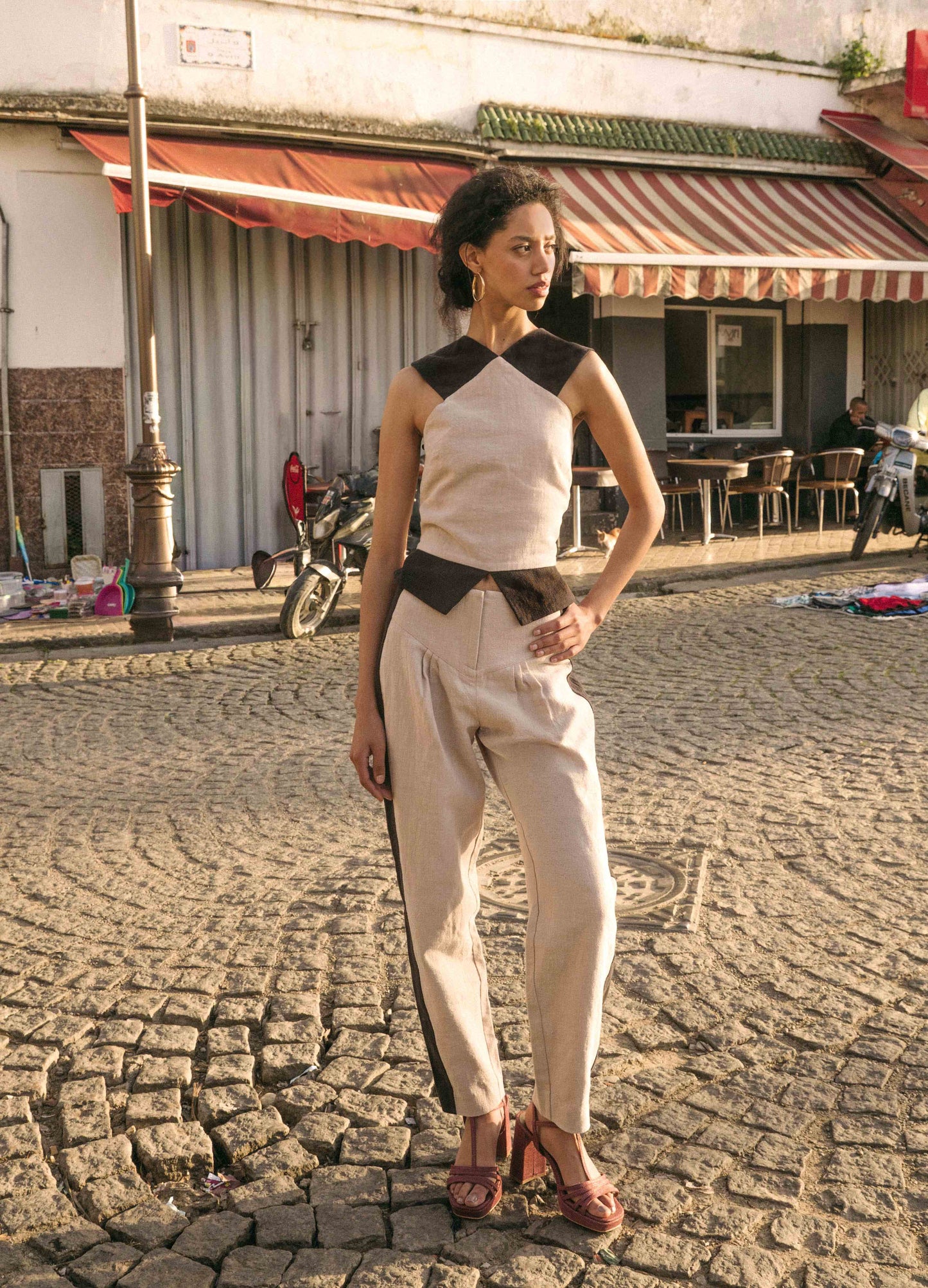 Ivory trousers