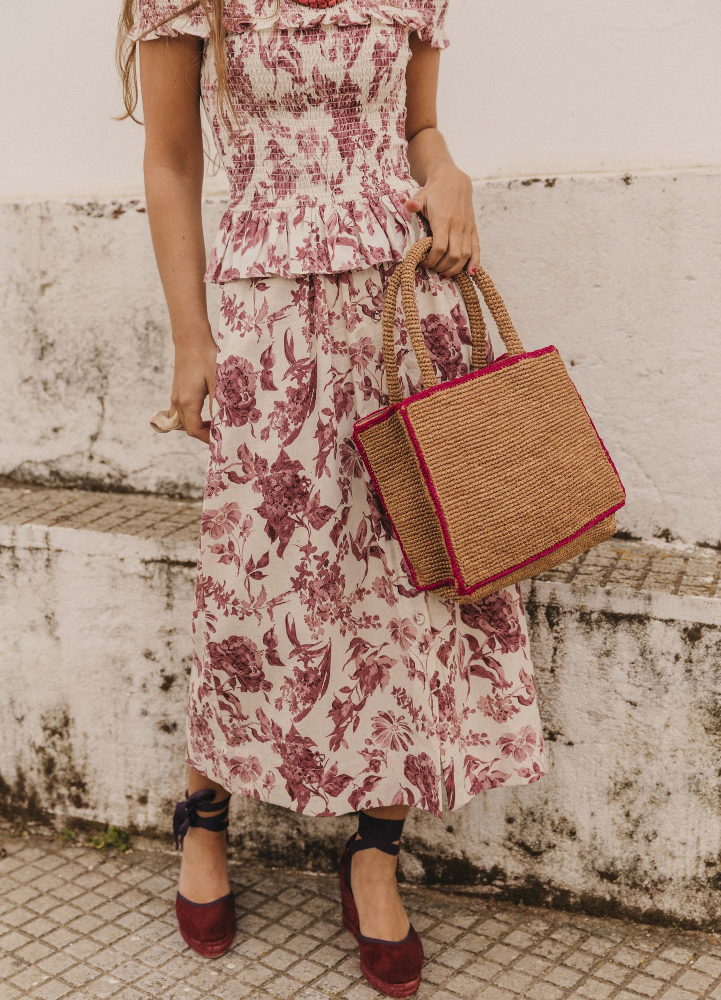 Conjunto de top y falda estampado fresa Connie-Winnie
