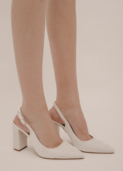 San Antonio White Velvet Shoe
