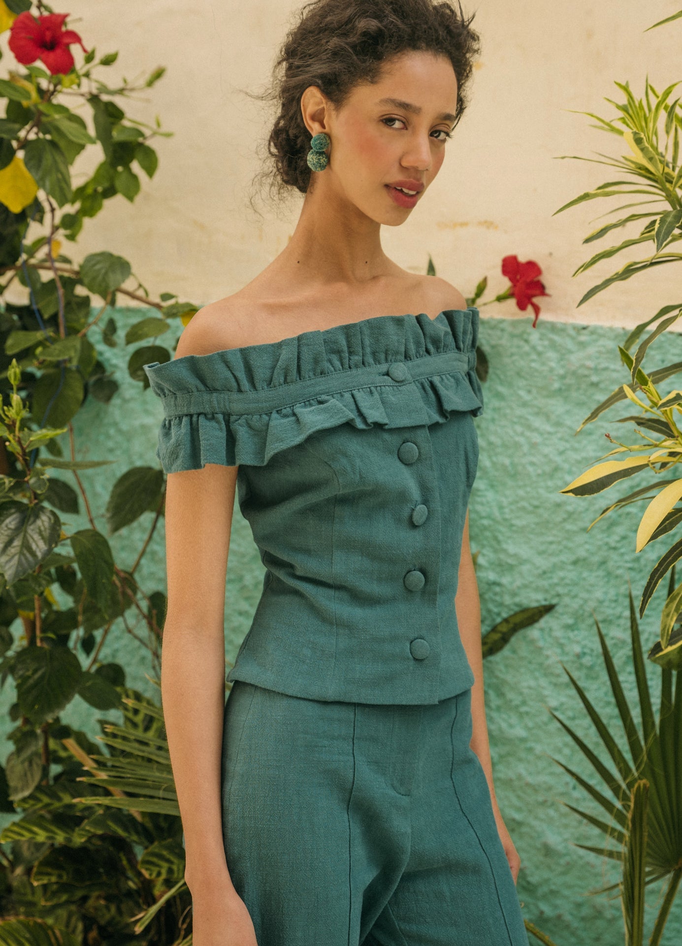 Seraphina-Lott Mint Top and Pants Set